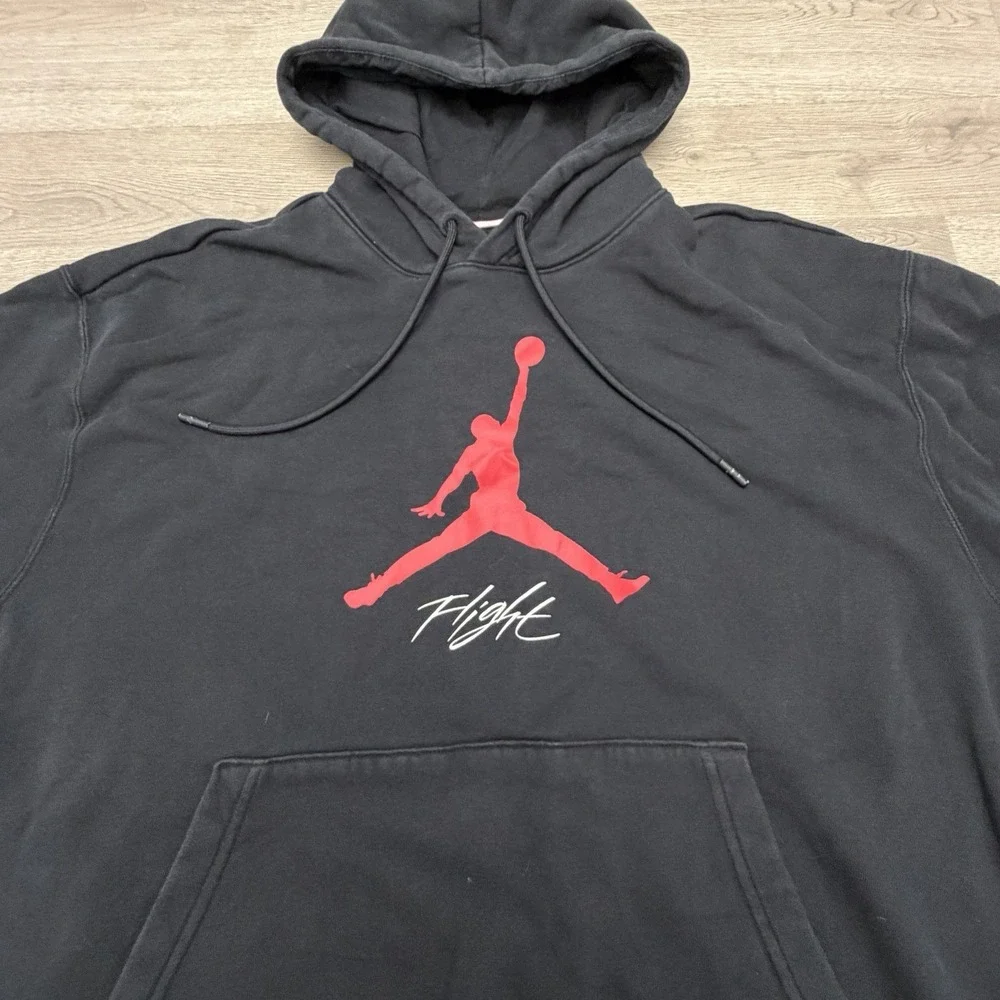 Air Jordan Essentials Baseline Fleece Hoodie Mens Size L Black FD7545-013